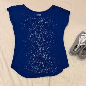 APT.9 Royal Blue Studded Tee